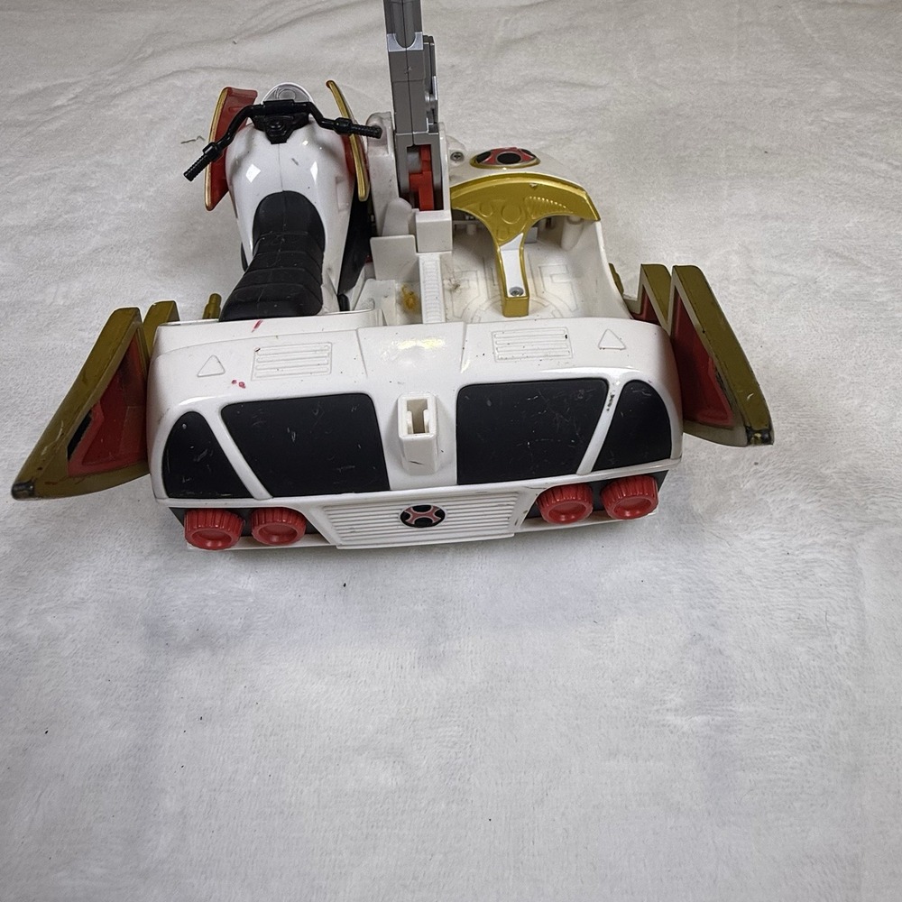 Power Rangers Wild Force Rider Vehicle Bandai 2002 Red White Gold Incomplete - Picture 4 of 5